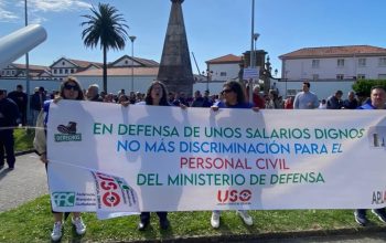 Protestas personal civil de defensa en Ferrol