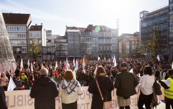 manifestación de Ferrol convocada por el Foro Cidadán polo Ferrocarril