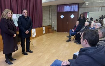 Marián ferreiro y Valentin Formoso en la presentación del proyecto para la Senda do Trece