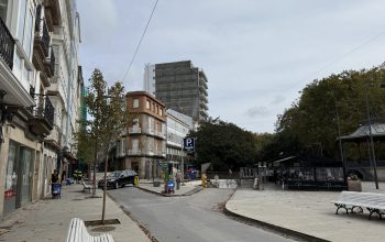 Acceso al parking del Cantón tras las obras