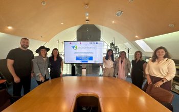 Sala de Juntas del Vicerrectorado en la reunión internacional de cierre del proyecto europeo sobre finanzas sostenibles Impact Finance