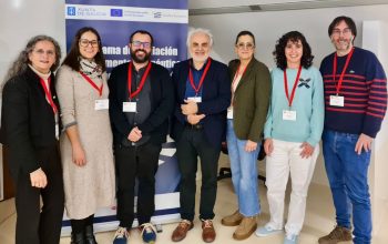 varias de las personas que integran el equipo de trabajo del Programa Afrontemos, en la sede de la Unidad de Investigación en Intervención y Cuidado Familiar (UIICF)