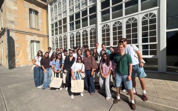 Imagen de los estudiantes de Erasmus en el Campus Industrial de Ferrol. Foto:cedida