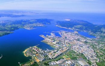 Imagen área de Ferrol y su ría