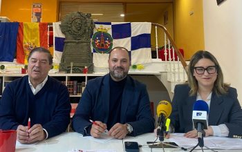 Los socialistas de Ferrol, durante la rueda de prensa
