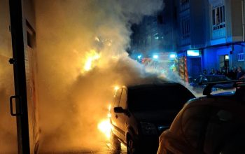 Incendio contenedores rúa Vigo