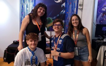 Integrantes de GamesPond (Alicia Puentes, Mónica García, Sergio García y Juan García)
