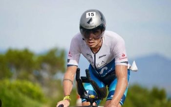 Javier Gómez Noya entrenando para el Iroman de Sudáfrica