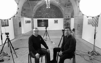 Jorge Meis y Jose Pardo en su exposición Diálogos