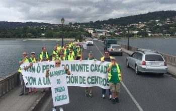 Marcha contra el cierre del Monte Caxado