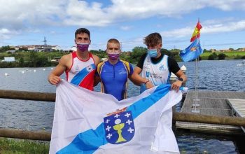 Martín Lopez, a la izq, subcampeón de España cadete en Trasona.