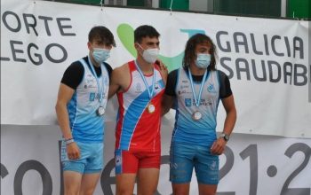 Martín López, (en el medio) oro en Trofeo Internacional Xacobeo 2021