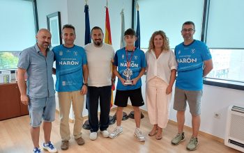 Recepciuón Pablo atleta campeón olímpico sub18 de Narón