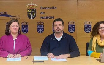 Representantes del BNG de Narón junto a Mon Fernández foto BNG