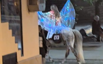 El jinete misterioso paseando por Ferrol