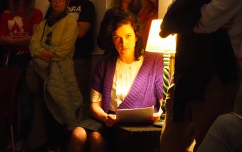 Cristina Moreira en el pase abierto de 'Non precisamos perdoar'