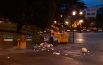 basura tirada protesta urbaser