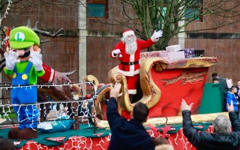 Papá Noel esta mañana en Caranza