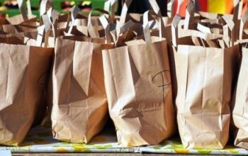 comida, bolsas, alimentos