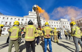 Concentración de los Bomberos de Ferrol este lunes frente al Concello
