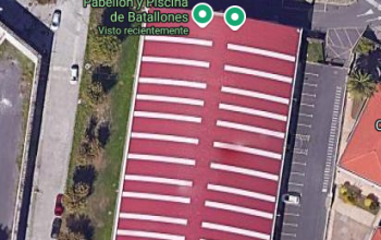Imagen del aerea del pabellón de Esteiro