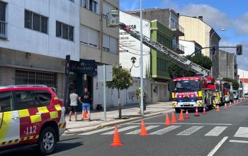 Incendio alto del castaño Narón