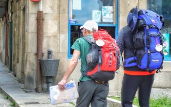 Peregrinos en el Camino Inglés de Ferrol