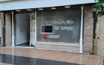 pintada sede psoe ferrol españa no se rompe