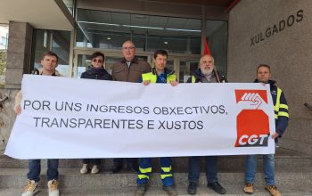 Protesta sindical delante del Juzgado