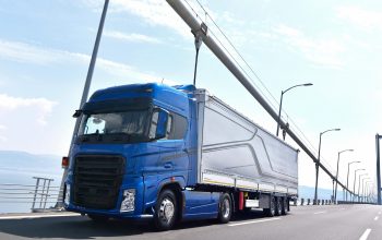 Van mockup isolated concept, Truck mock up