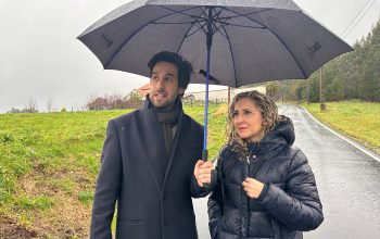 Visita este lunes de Martina Aneiros a Cabanas junto a su alcalde, Fernando Couce