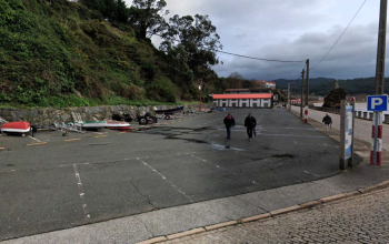 Zona de la nueva nave de servicio para actividades náuticas en Cedeira